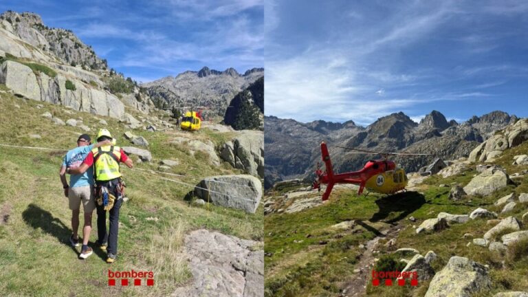 Excursionistes rescatats pels Bombers de la Generalitat a la Vall de Boí