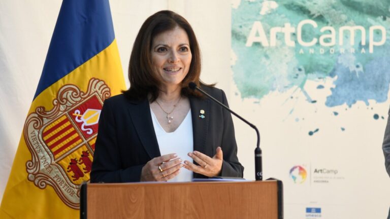 Imma Tor, ministra d'Afers Exterios d'Andorra, a Ordino (Imma Tor Faus, X)