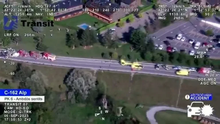 La C-162 a Alp ha estat totalment tallada a la circulació en ambdós sentits de la marxa (Trànsit)