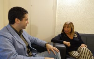 Joan Barrera i Conxita Marsol en una reunió a Andorra