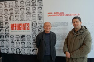 Acte d’inauguració de l’exposició dedicada als refugiats que van buscar protecció a Andorra.
