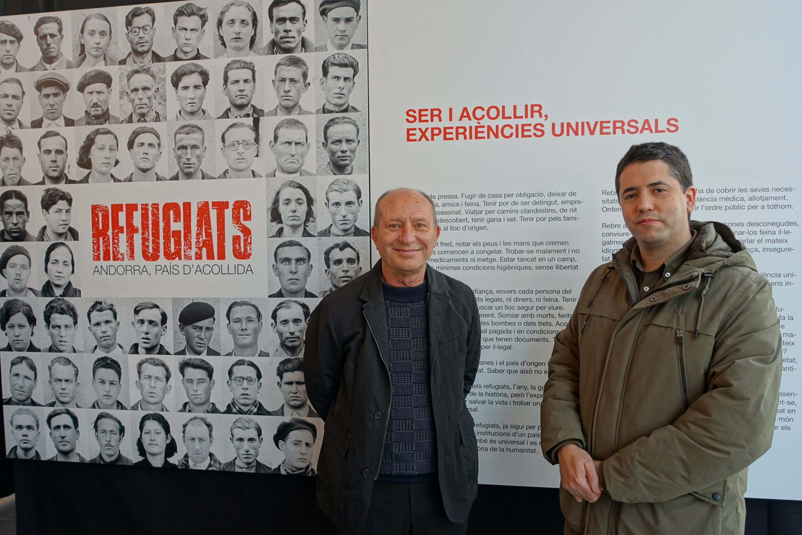 Acte d’inauguració de l’exposició dedicada als refugiats que van buscar protecció a Andorra.