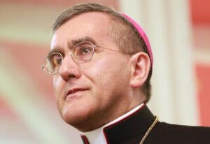 Monsenyor Piero Pioppo, nou nunci del Vaticà, en un acte oficial.