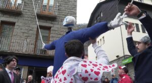 El ninot d’Encamp que simbolitzava el genocida Benjamin Netanyahu.