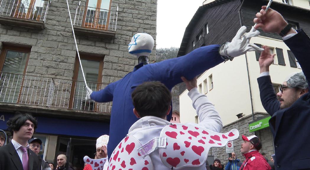 El ninot d’Encamp que simbolitzava el genocida Benjamin Netanyahu.