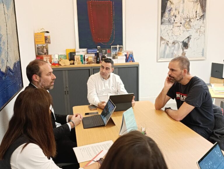 Reunió dels representants de la Diputació i de Repoblem.