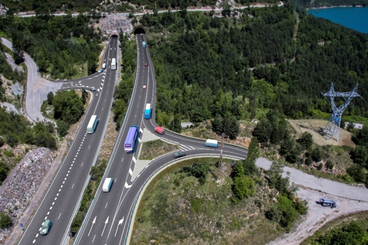 Una simulació de l'obra prevista a l'Eix Llobregat. (Departament de Territori)