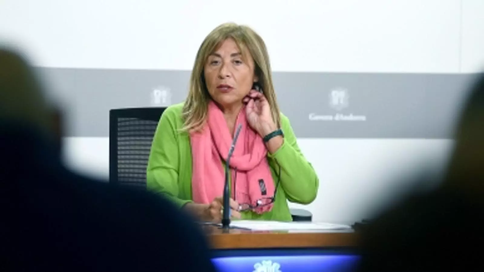 La ministra Conxita Marsol parlant sobre la nova llei del lloguer a Andorra.