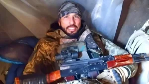 Joan Estévez, en el front de la guerra d’Ucraïna.