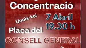 Convocatòria de la concentració de dimarts vinent