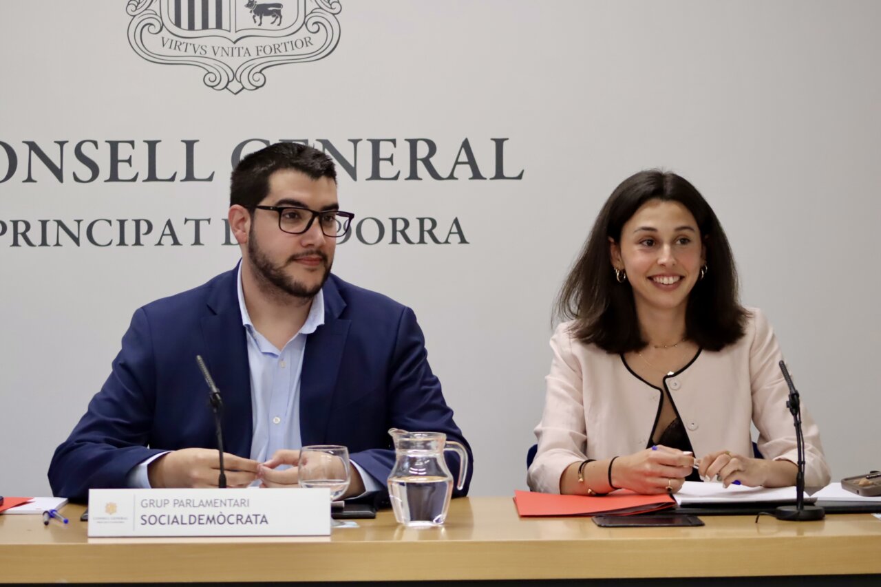 Membres del Grup Parlamentari Socialdemòcrata presentant esmenes sobre lloguers