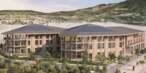 Maqueta de la futura residència pública per a la gent gran