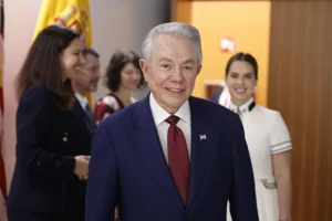 Benjamin Leon, nou ambaixador dels Estats Units a Espanya i Andorra, en un acte oficial.