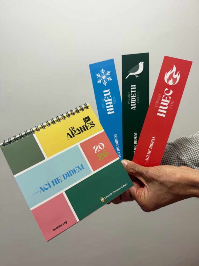 Material per a la difusió de la llengua aranesa.