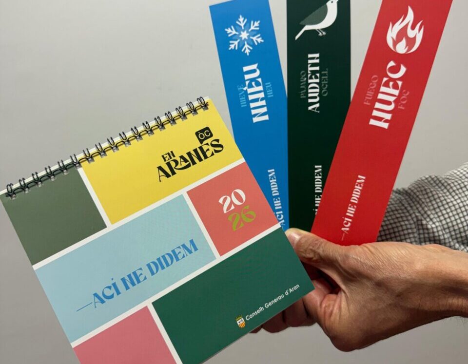 Material per a la difusió de la llengua aranesa.