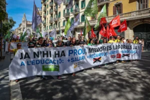 Manifestació de mestres a Barcelona.