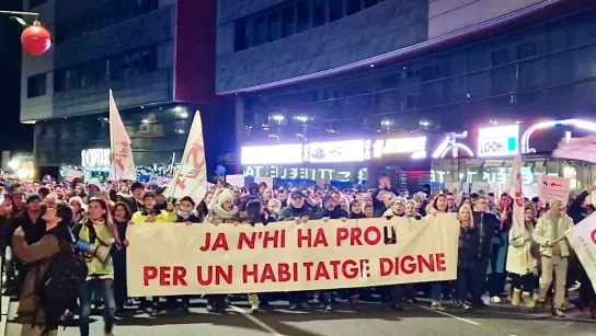 Manifestació pel dret a l’habitatge a Andorra.