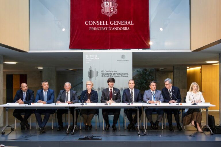 Imatge de la 19a Conferència de Presidents de Parlaments de Petits Estats Europeus a Andorra. / @ConsellGeneral.