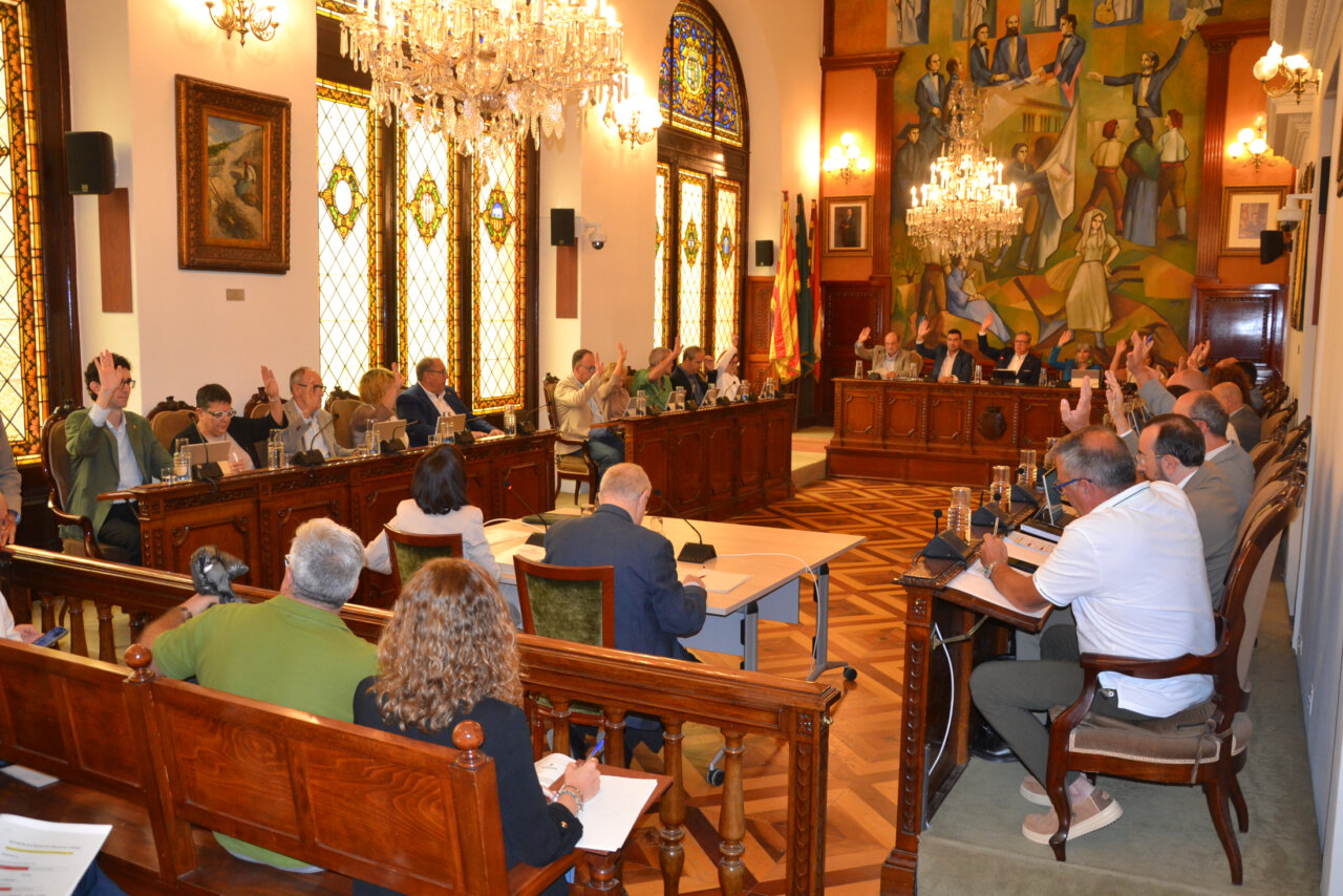 Votació al Ple de la Diputació de Lleida on s'ha aprovat el Pla Zonal de la Xarxa Local de Carreteres de Lleida. / ACN.