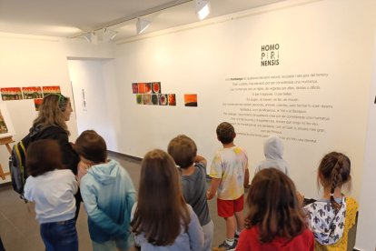 Exposició Homo Pirinensis amb l'escola Rosa Campà. / Escola Rosa Campà.